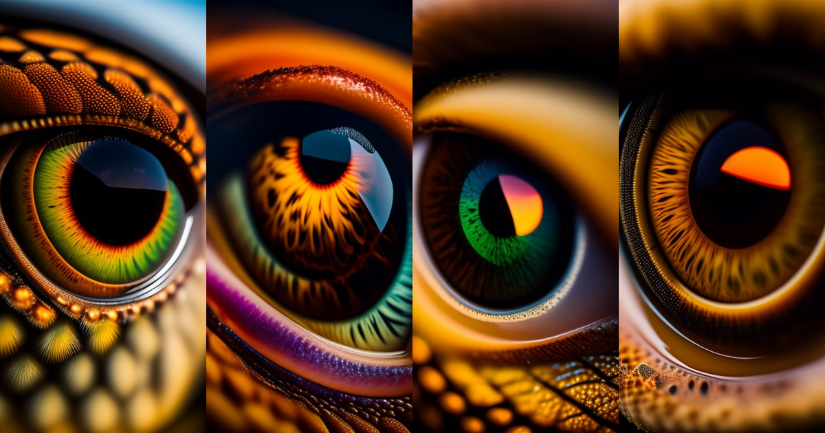 Lexica - A close up of a raptor eyes
