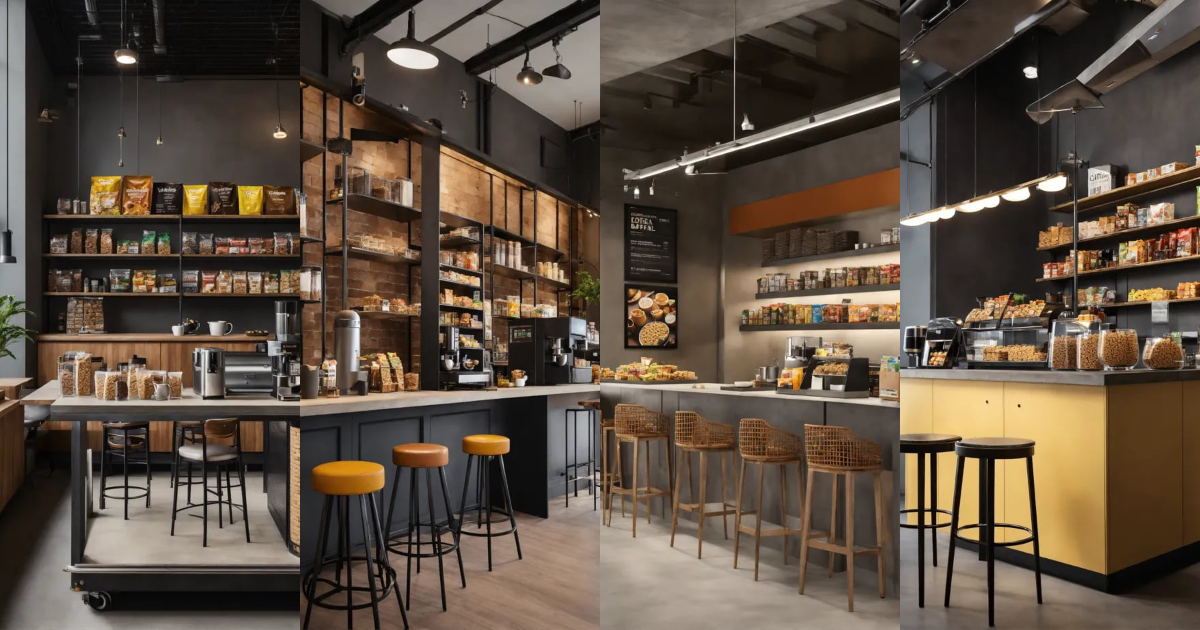 Lexica - A breakroom cereal bar with snacks on a shelf for employees to ...