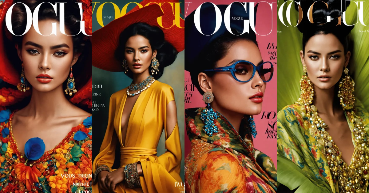 Lexica - A exotic high class model on the cover of Vogue