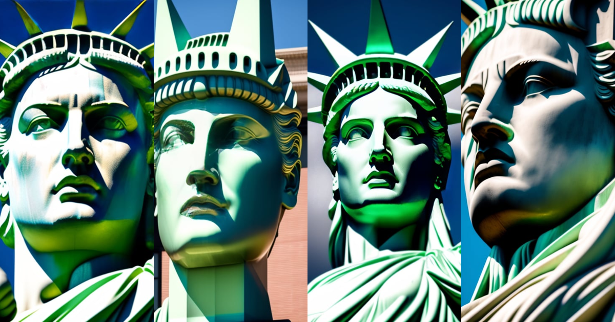 Lexica - Elon musk statue of liberty close up of the face