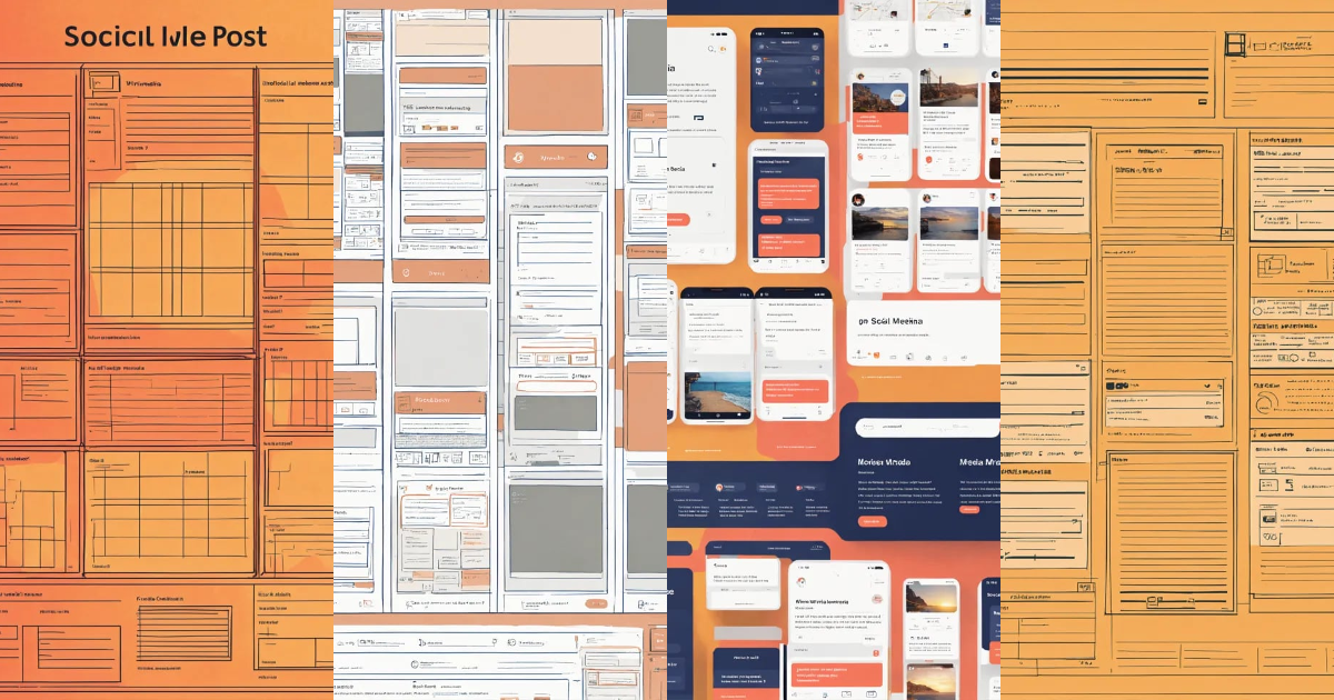 Lexica - Social media post wireframe