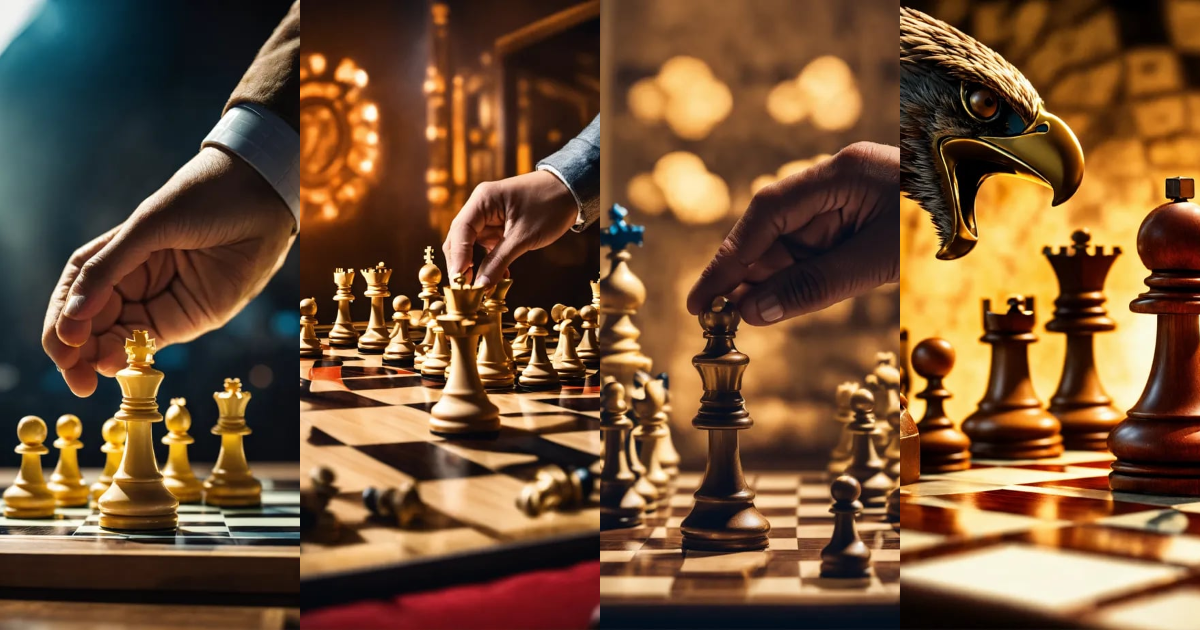Lexica - Chess board with a hand about to hit the king down to win the ...