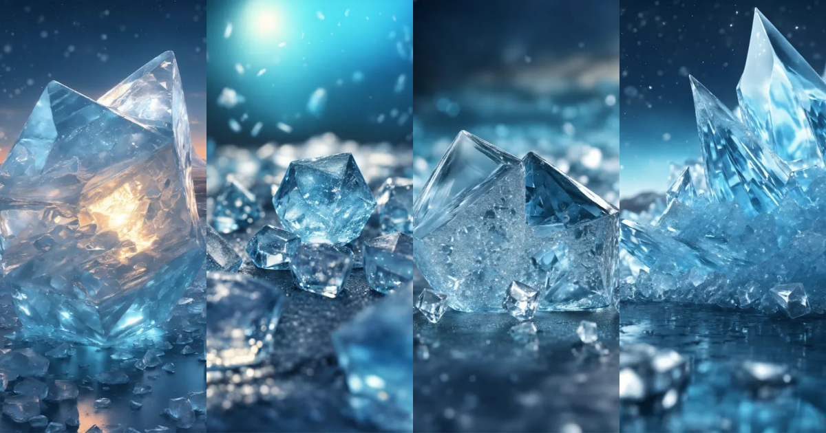 Lexica - A glistening ice background, deep focus, illustration, highly ...
