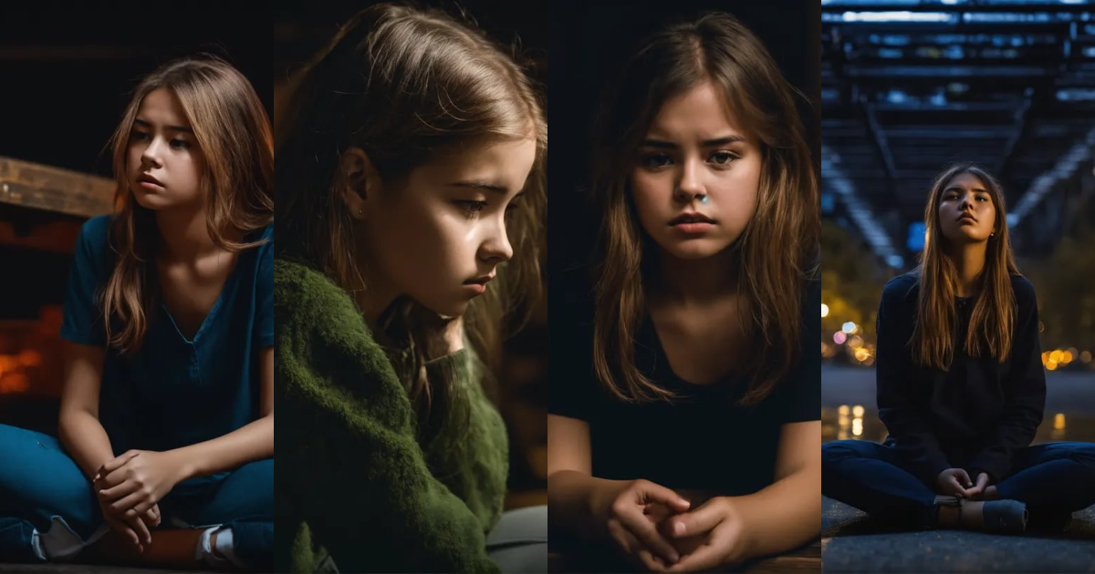 Lexica - The girl doesn’t know what to do, sits, worries and looks for ...