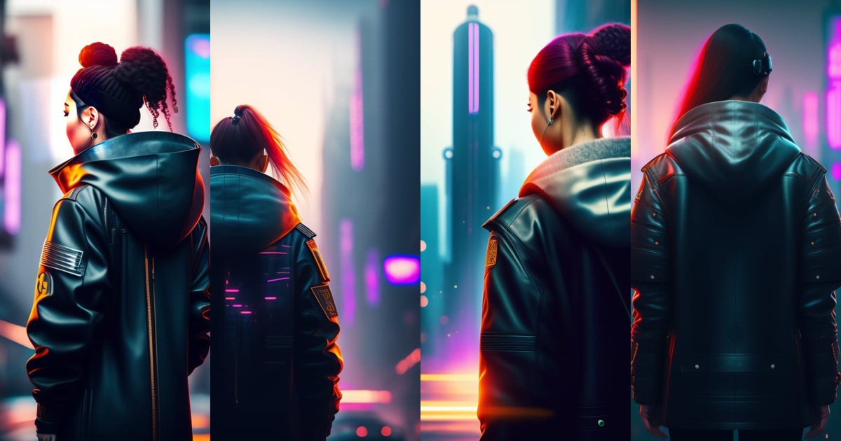Lexica - Point of view from the back of a girl in a city finding ...