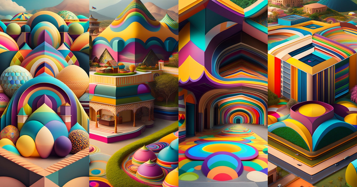 Lexica - The most psychedelic geometric patterned neighborhood ...