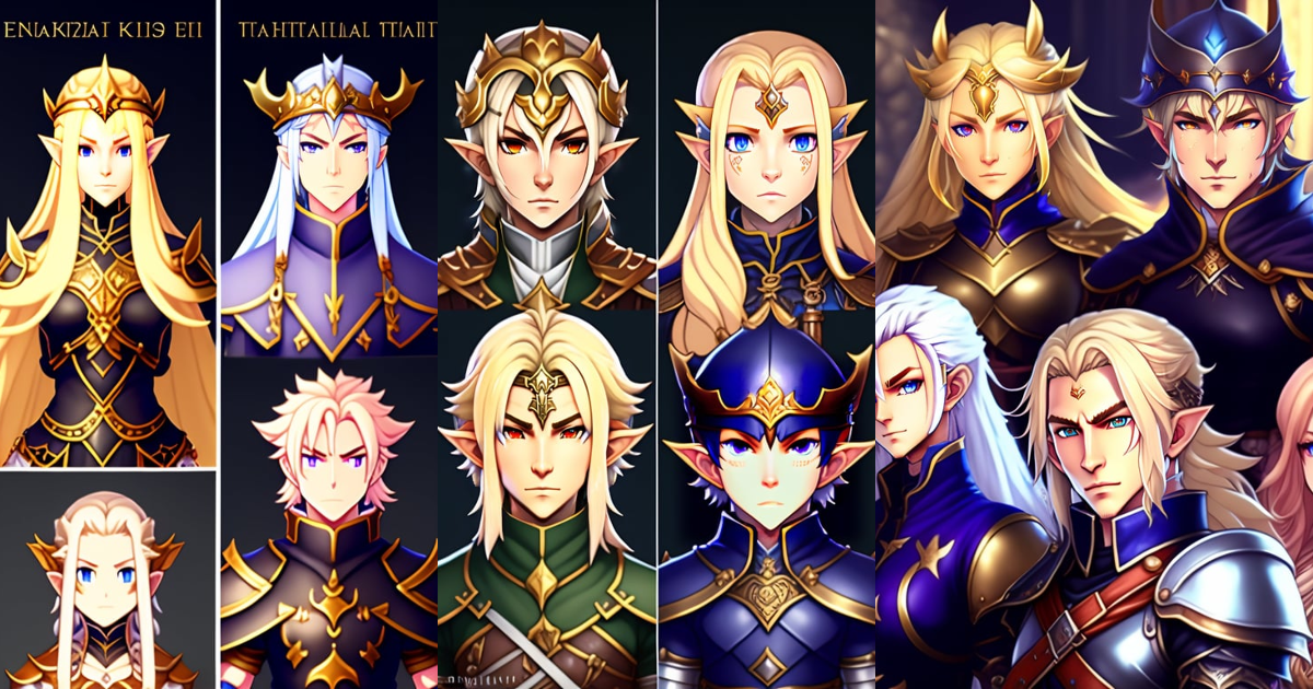 Lexica - Blonde male elf knight, 2.5d Unity sprite sheet, Octopath ...