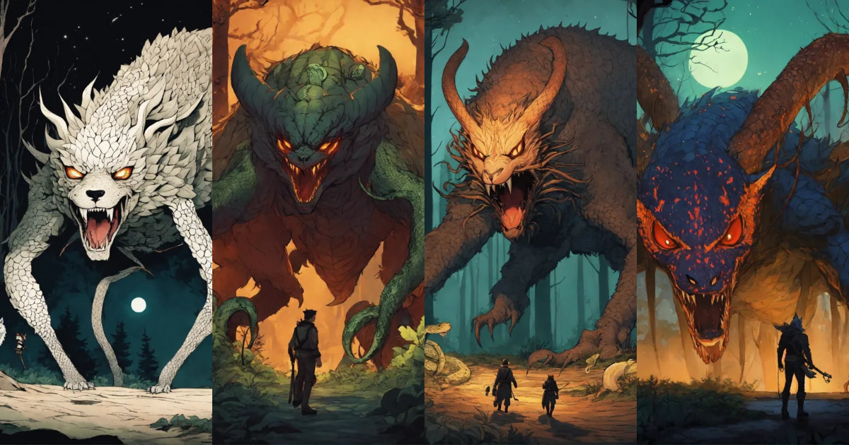 Lexica - A fantasy monster that is a Spider with snake scales, and a ...