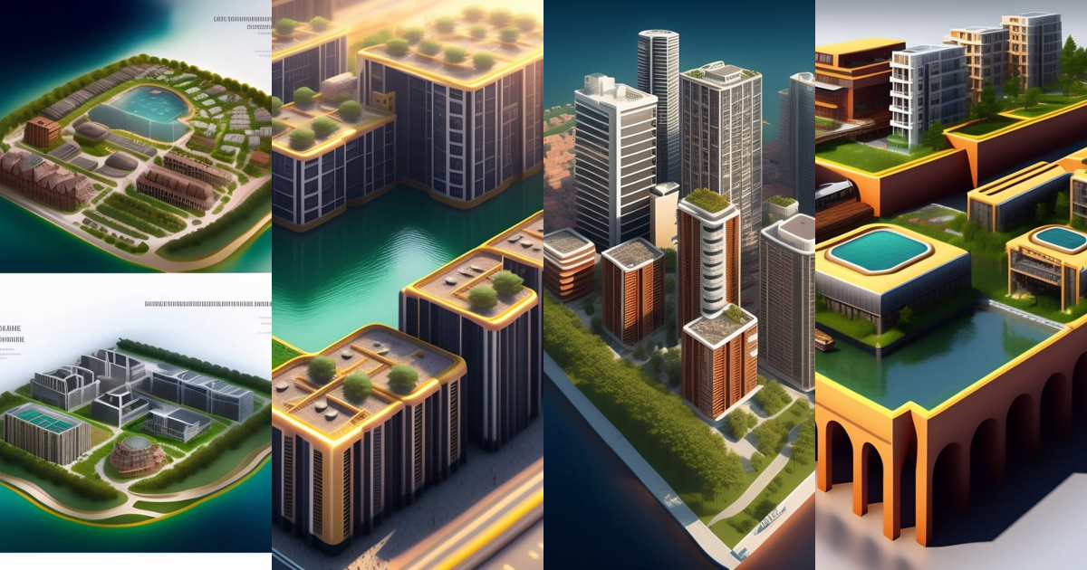 Lexica - Plan of a city realistic style