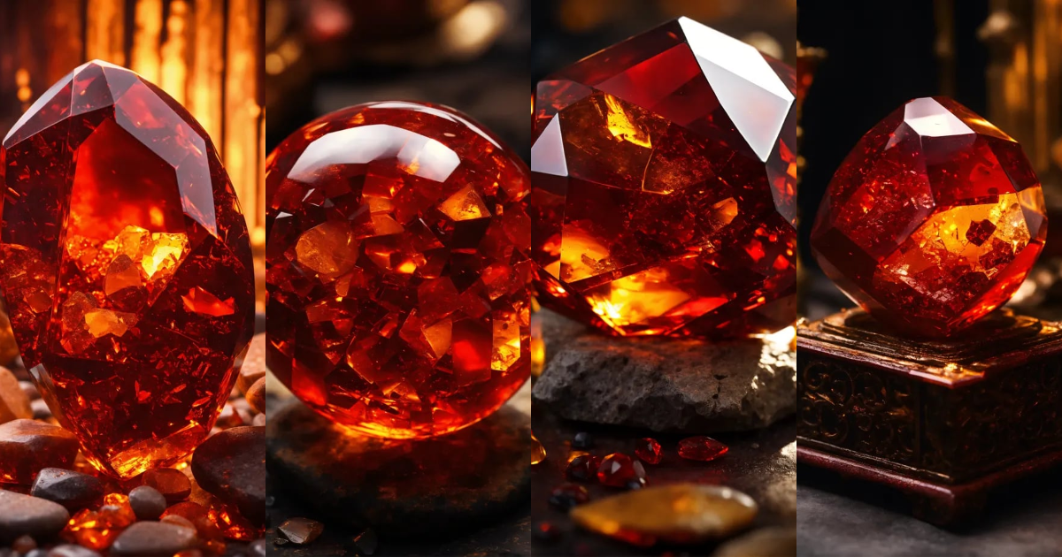 Lexica - Red Amber, very precious , cinematic scene in darker ...
