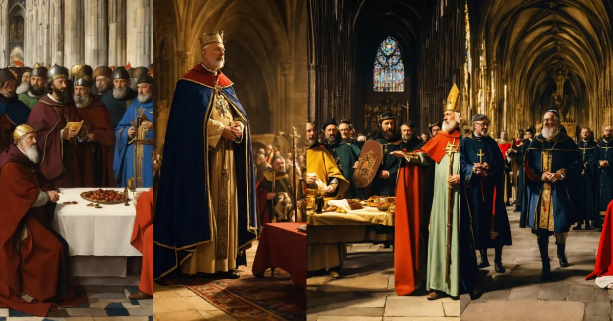 Lexica - Archbishop of Rouen, treats with Rollo, leader of the Normans