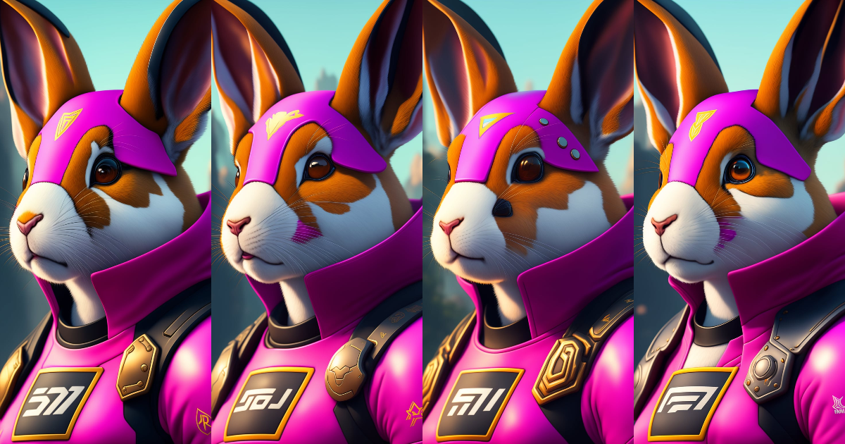 Lexica - Cartoony, happy joe rogan portrait painting of a rabbit ...