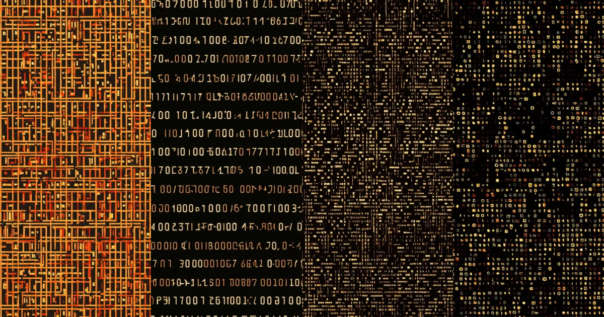 Lexica - GEN AI logotype pattern binary code