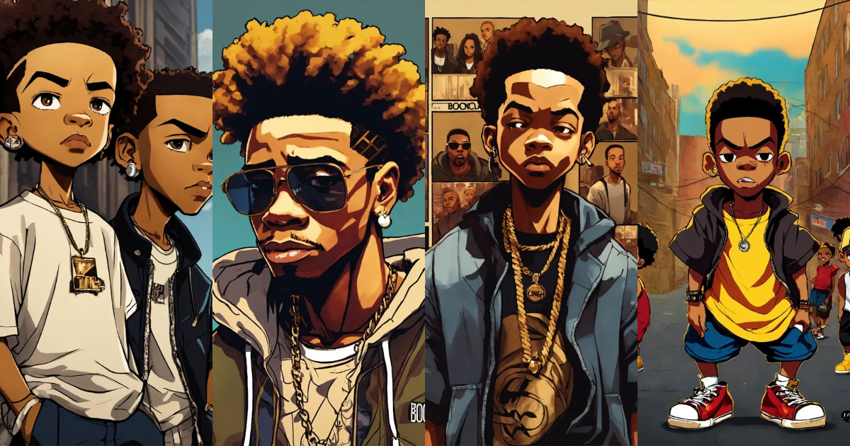 Lexica - Hip hop art style boondocks cartoon
