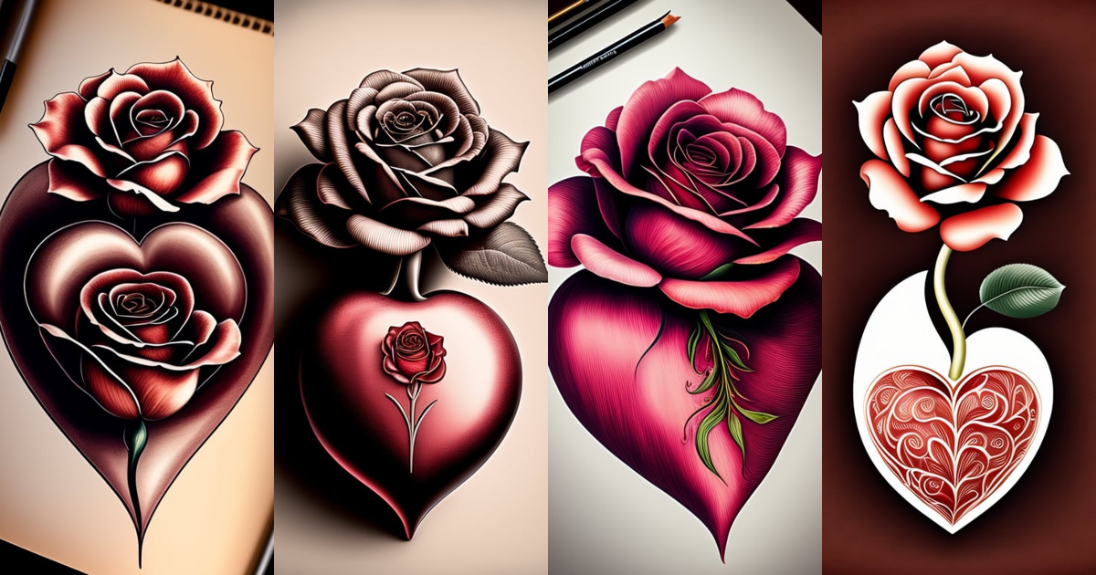 Lexica - A rose shaped like an anatomically correct human heart ...
