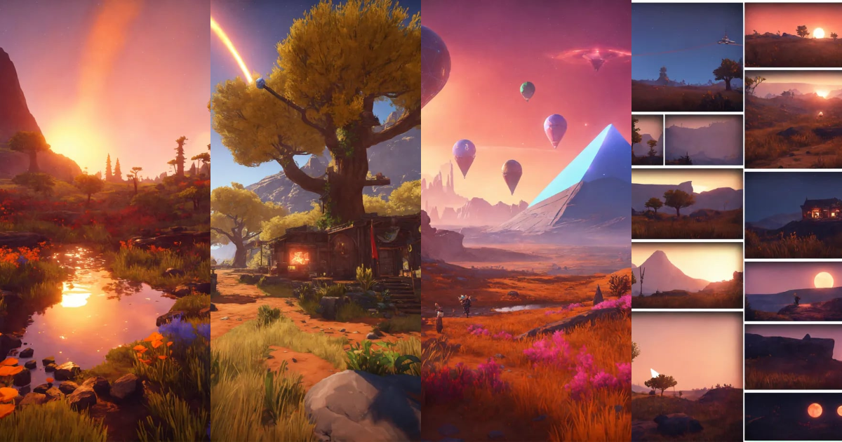 Lexica - Generate a game made in Unreal Engine. Show the game engine UI ...