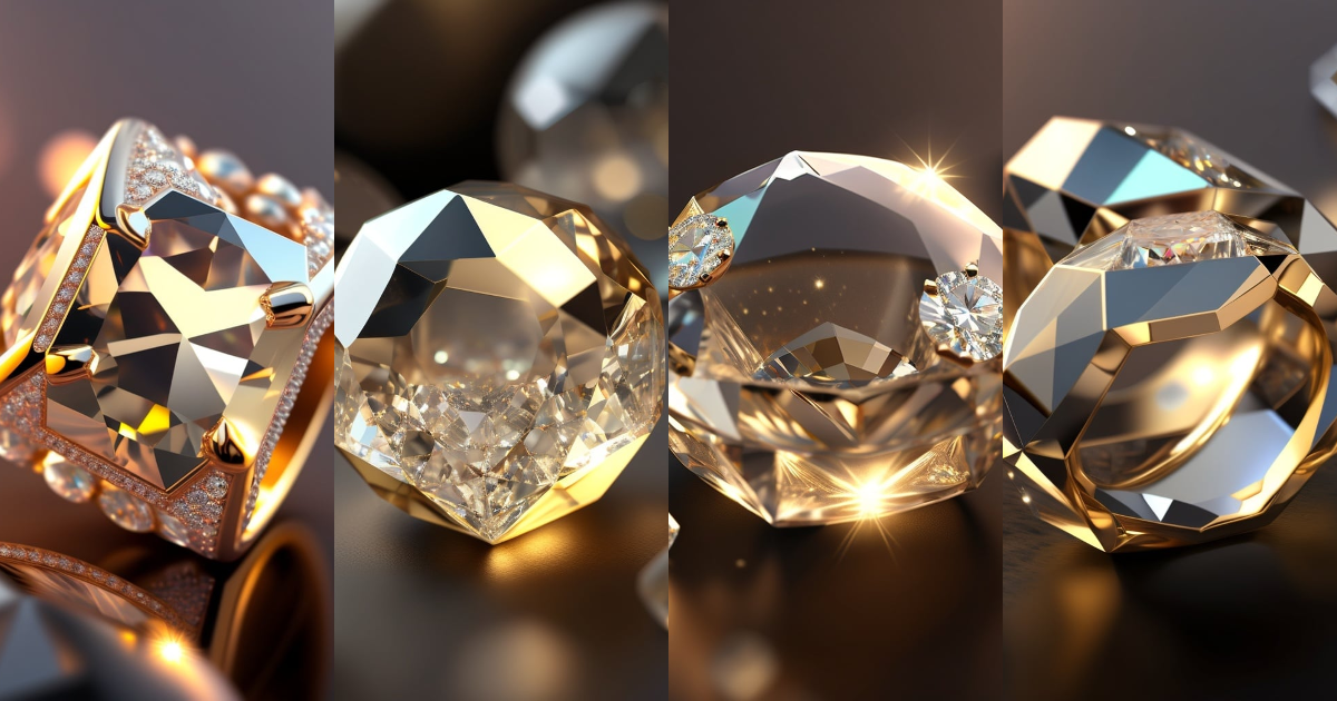 Lexica - Clear round diamonds, macro closeup lots of faceted diamonds ...