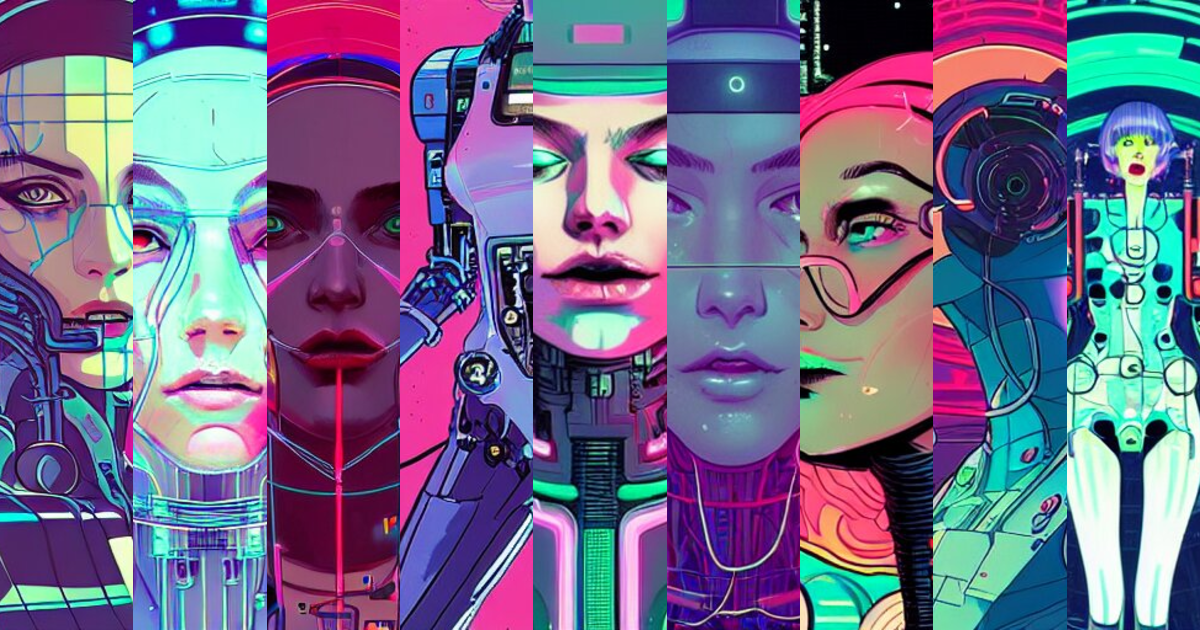 Lexica - A portrait of a beautiful cybernetic woman connected to a ...