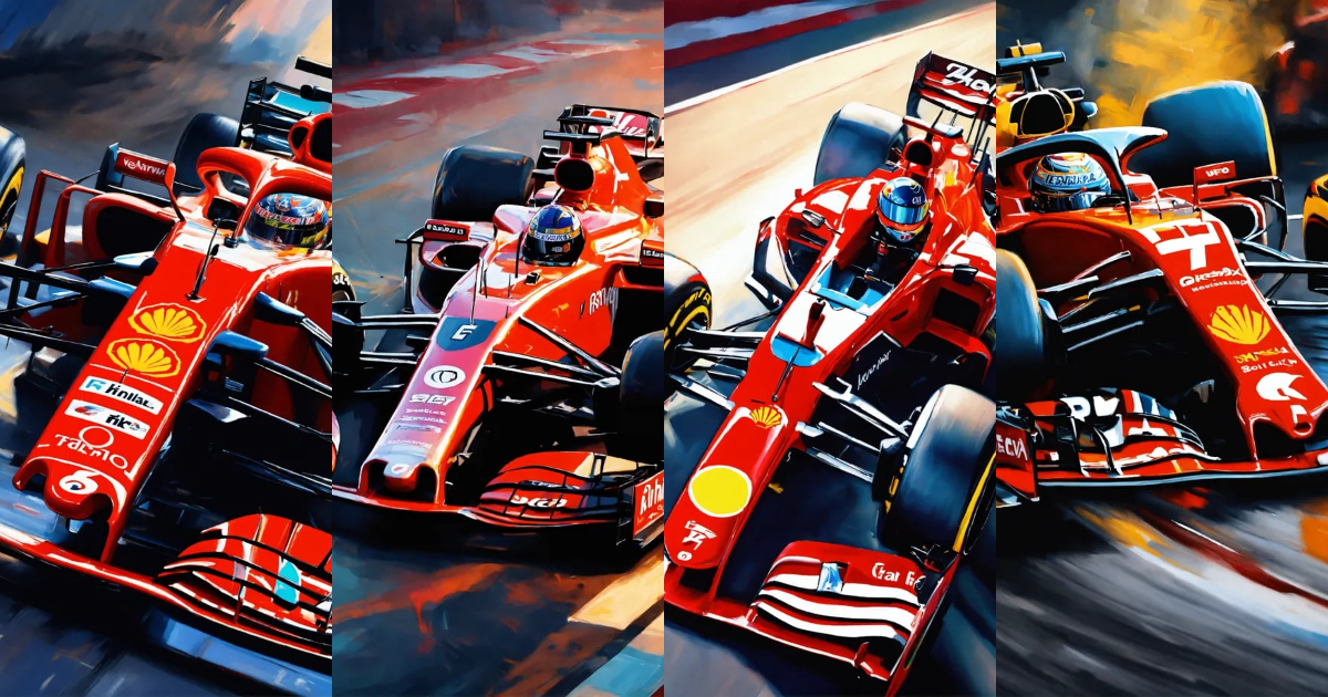 Lexica - High quality oil painting portrait of f1 car, volumetric and ...