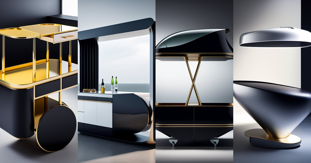 Lexica - ZAHA HADID DRINKS TROLLY WITH WHEELS AND FLAT TOP OPEN DESIGN ...