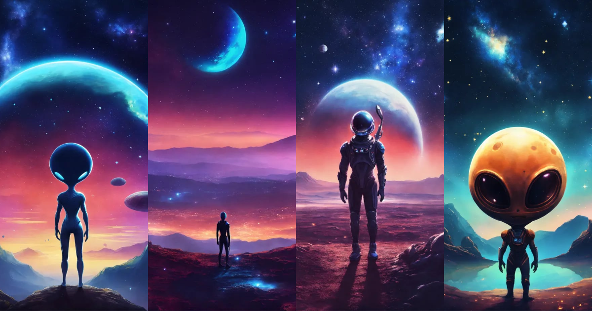 Lexica - Alien space alien background starry sky