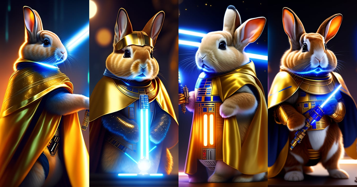 Lexica - Star Wars scene artificial intelligence a tricolor rabbit ...
