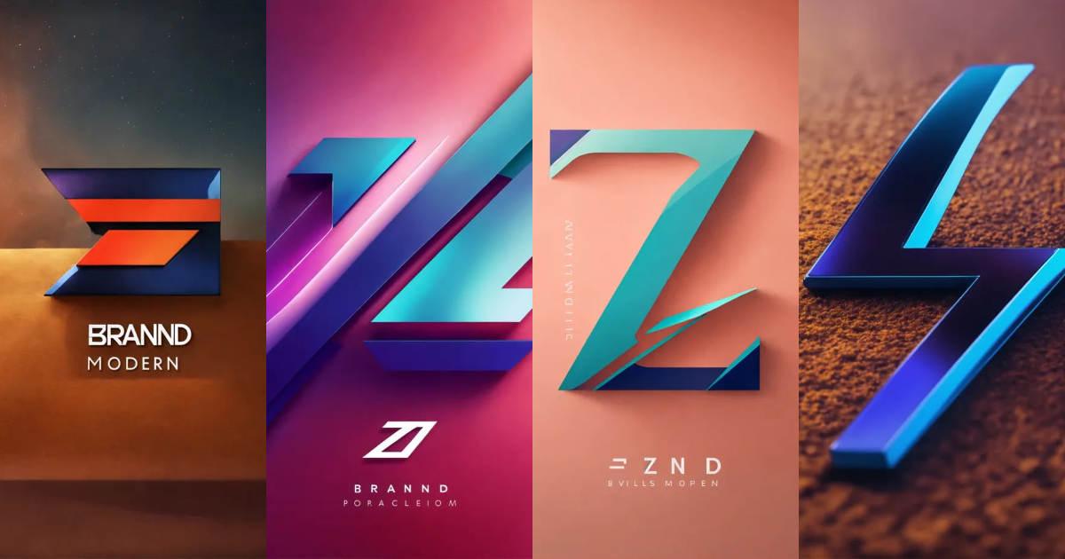 Lexica - Z brand modern logo, soft edges