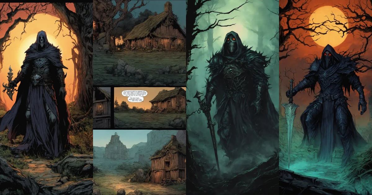 Lexica - Old school dark fantasy graphic a realistic Ghast novel full ...