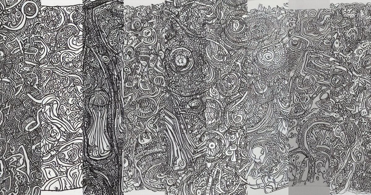 notebook doodle extremely intricate hyper detailed linework pen  