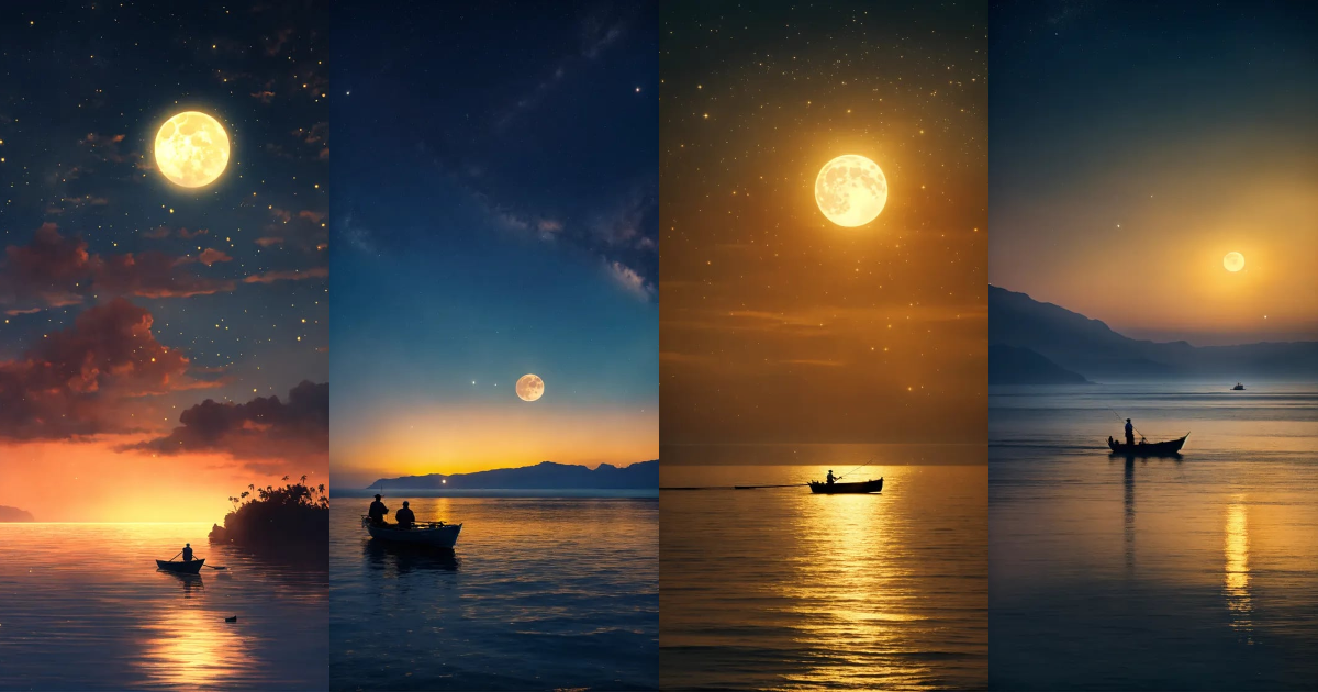 Lexica - An evening in the midst of the boundless, vast, and calm sea ...