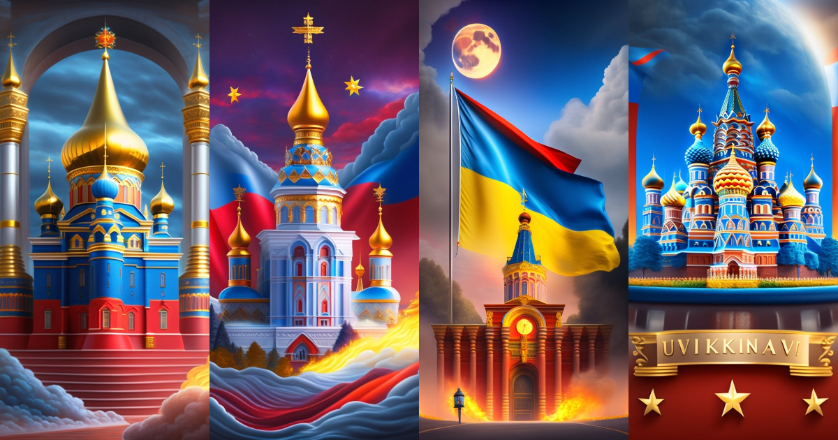 Lexica - Russian Kremlin is depicted in a fantasy style, surrounded by ...