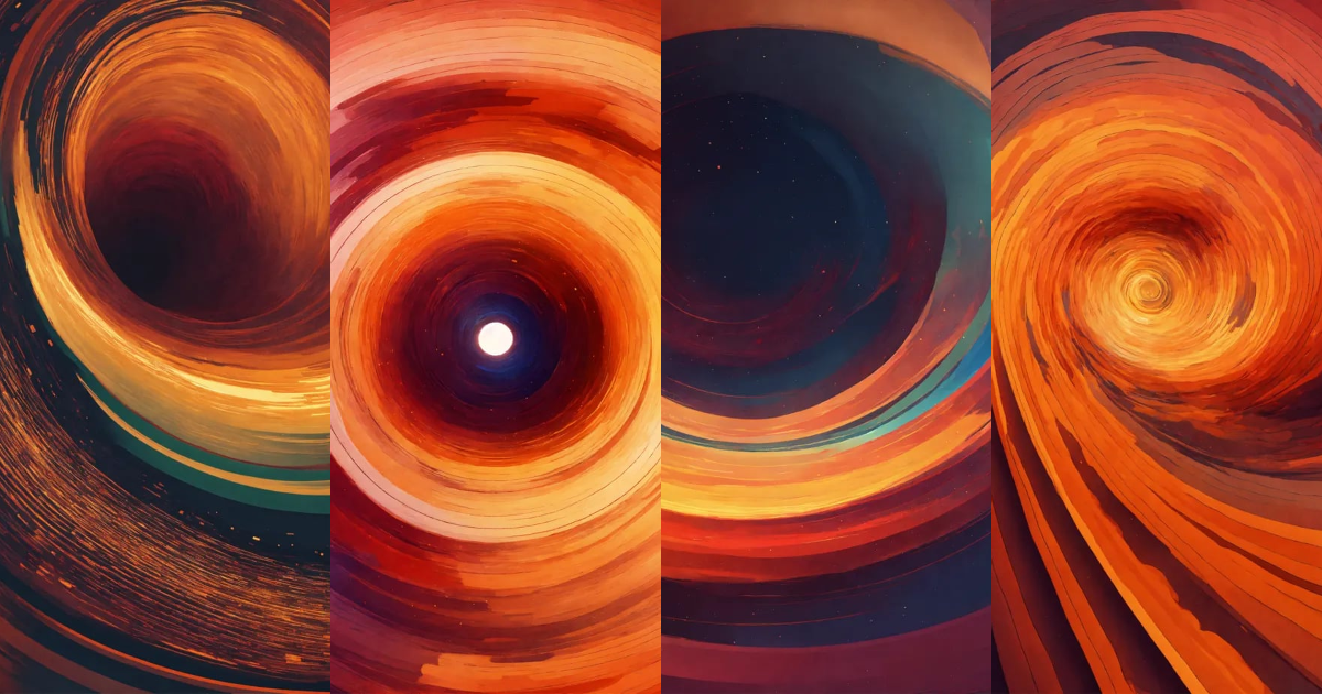 Lexica - Minimalist and abstract digital art of celestial vortex in ...