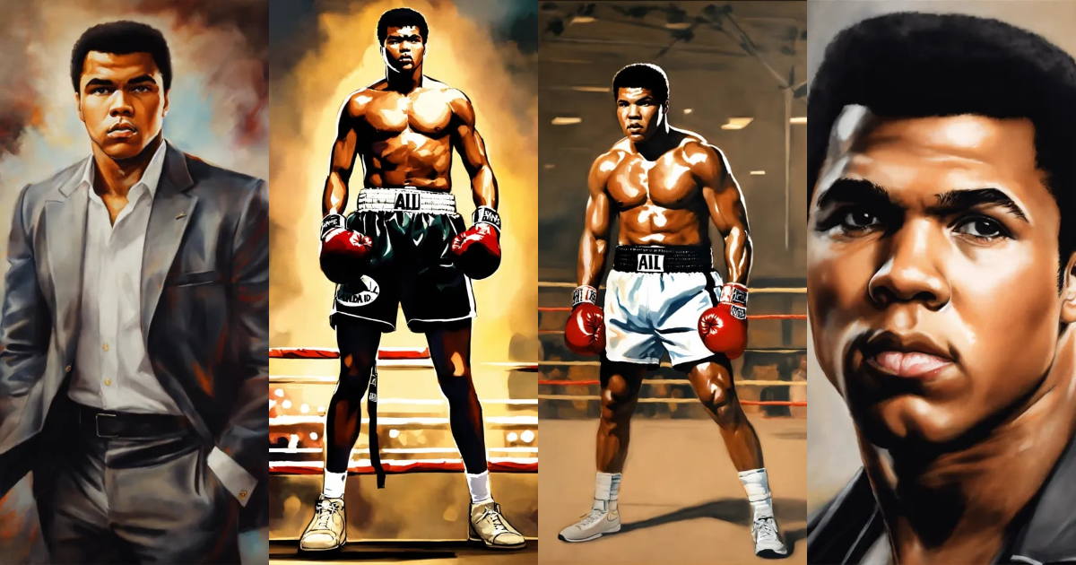 Lexica - Drawing high Ultra define Muhammad Ali, full body