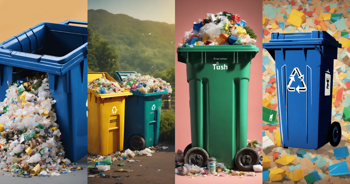 Lexica - Create an image to ilustrate a trash with data being erased