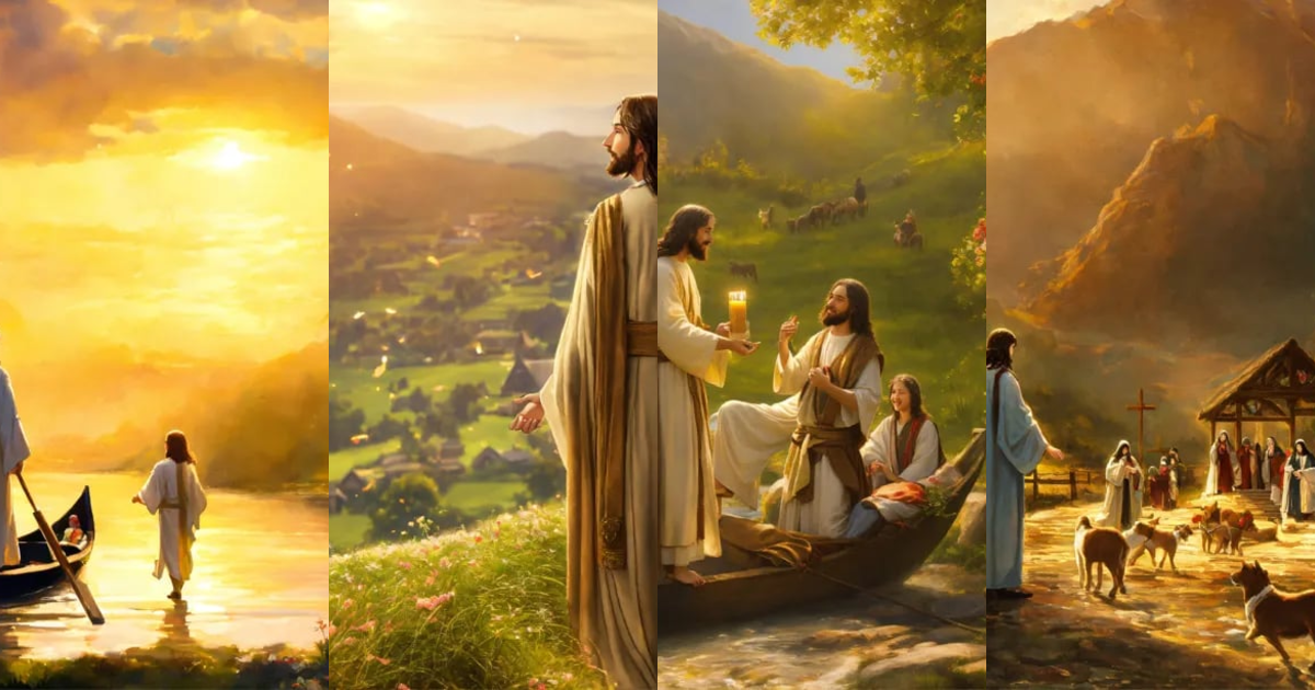Lexica - Jesus Christ with adored ones with peace and joy hope calm and ...