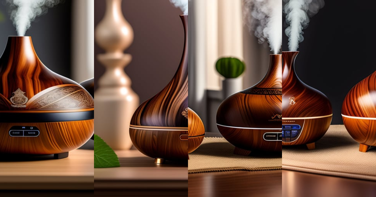 Lexica - Professional product photo of a Essential oil diffuser in wood ...