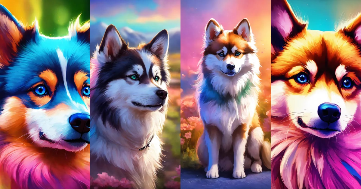 Lexica - In this living picture, the Pomsky stands proudly, capturing ...