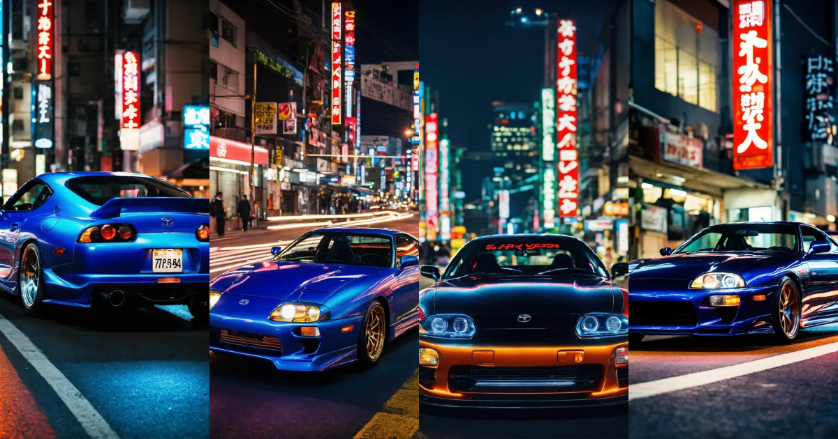 Lexica - Toyota Supra mk4, Osaka, night city, neon, neon light, pro ...