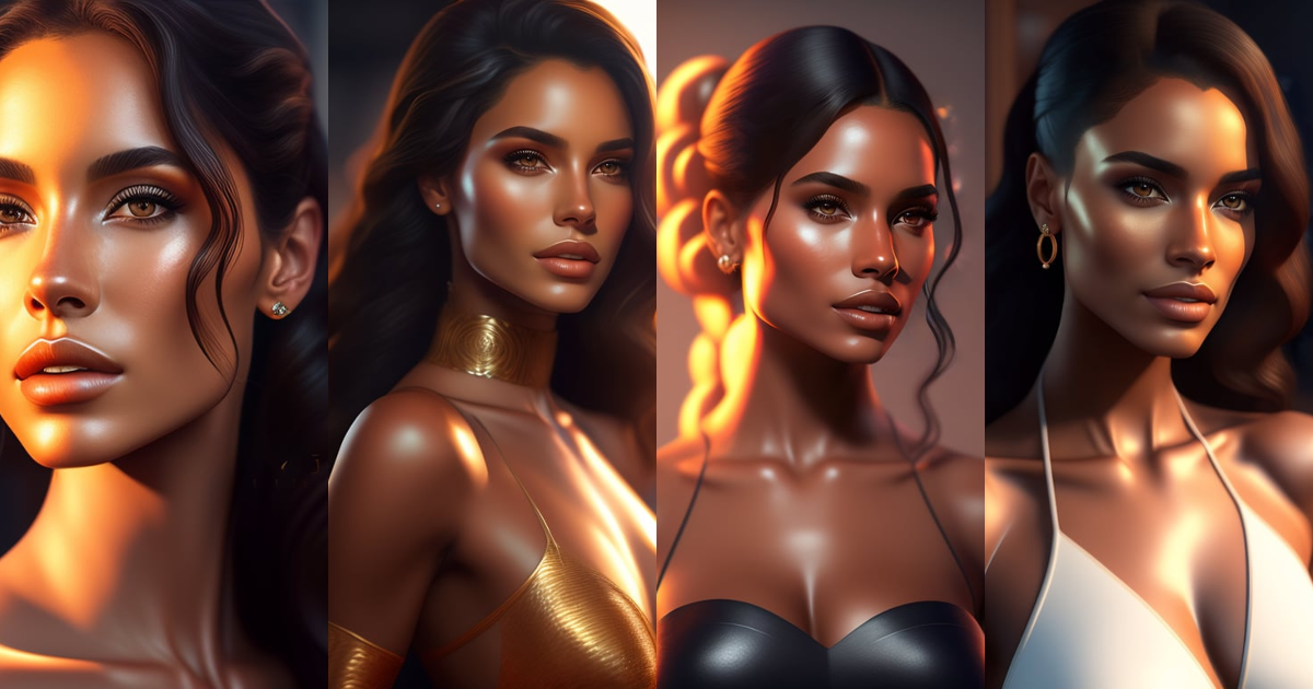 Lexica - Portrait of a gorgeous Latina young woman, illustration, au  naturel, hyper detailed, digital art, perfect symmetrical body, cinematic  lighti