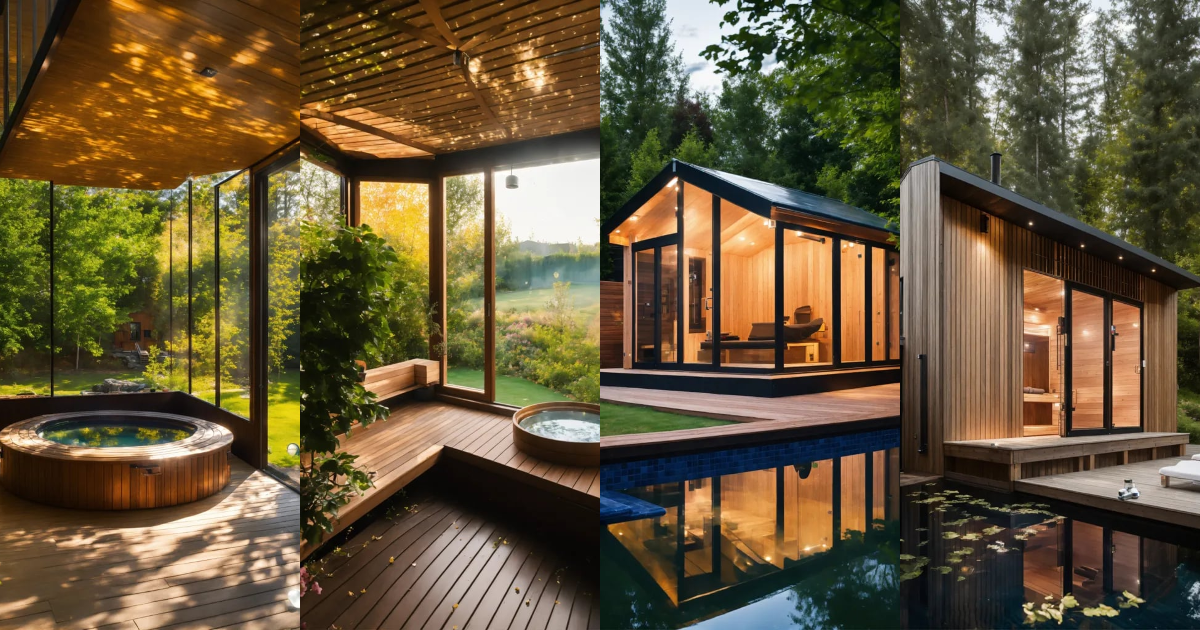 Lexica - Sauna house in my backyard besides the pool which is covered ...