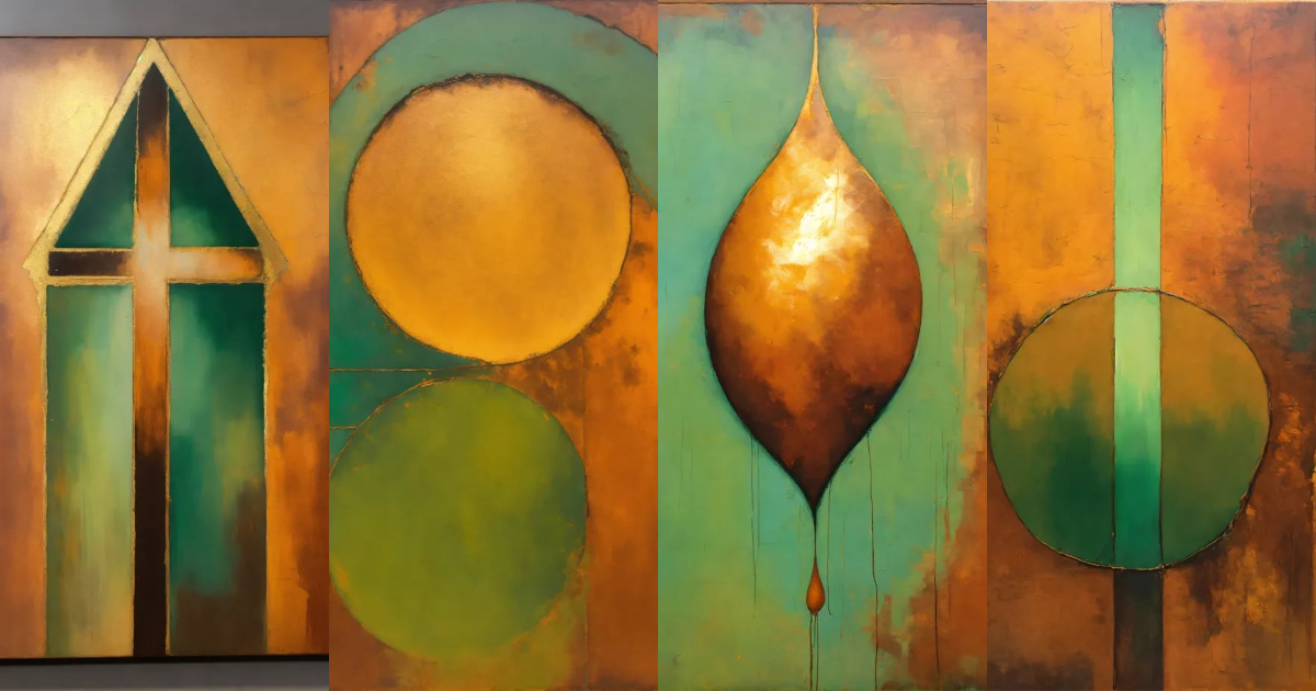 Lexica - Abstract and minimalist oil painting of a tear of faith and ...