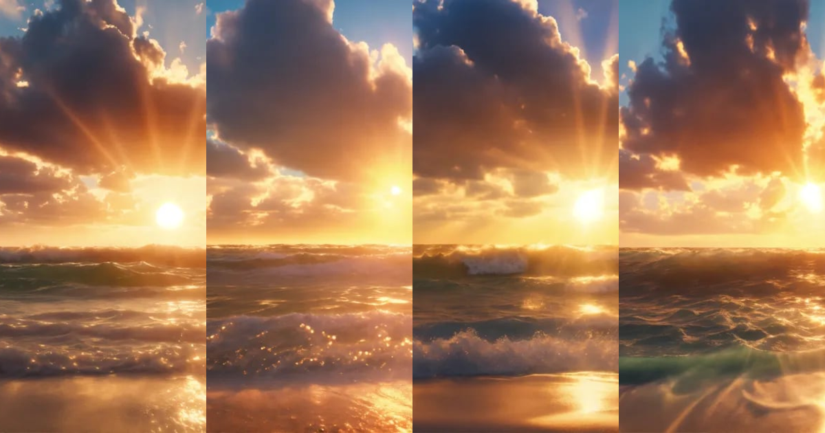 Lexica - Close up of beach with rays of sunlight, lots of clouds, 4k ...