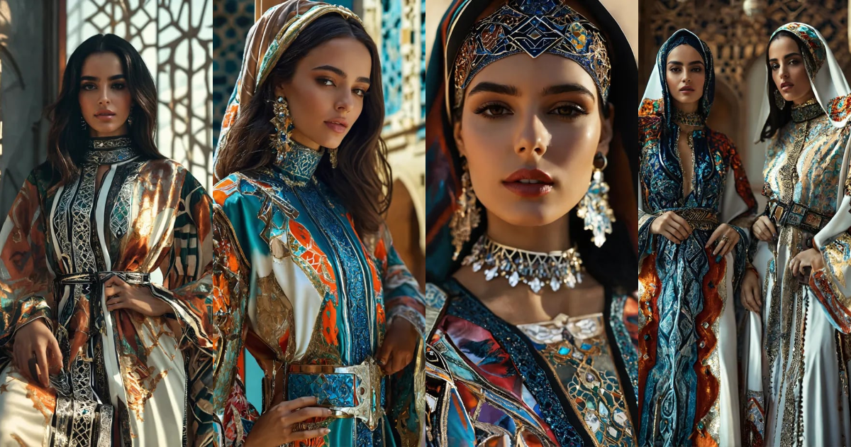 Lexica - Beautiful arabic women , waering beautiful kaftan morrocan ...