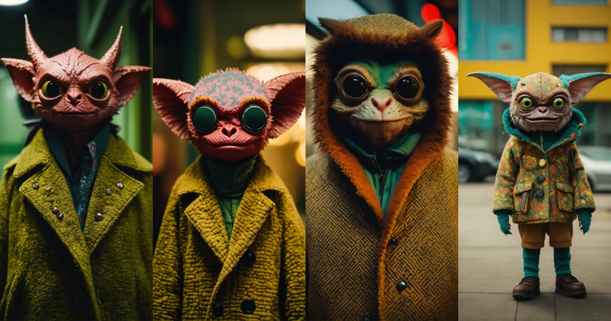 Lexica - Leica portrait of a gremlin monster wearing a coat, coded ...