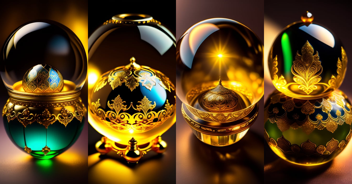 Lexica - Dress glass orb, reflecting light ,Light refraction fantasy ...