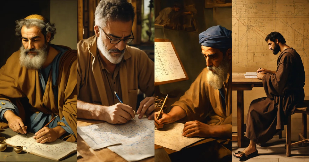 Lexica - A greek man doing mathematics