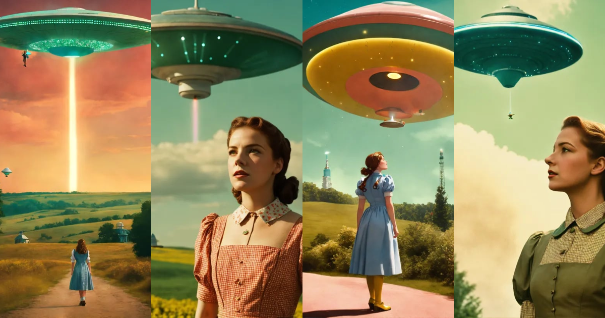 Lexica - A realistic photograph of Dorothy in The wizard of Oz looking ...