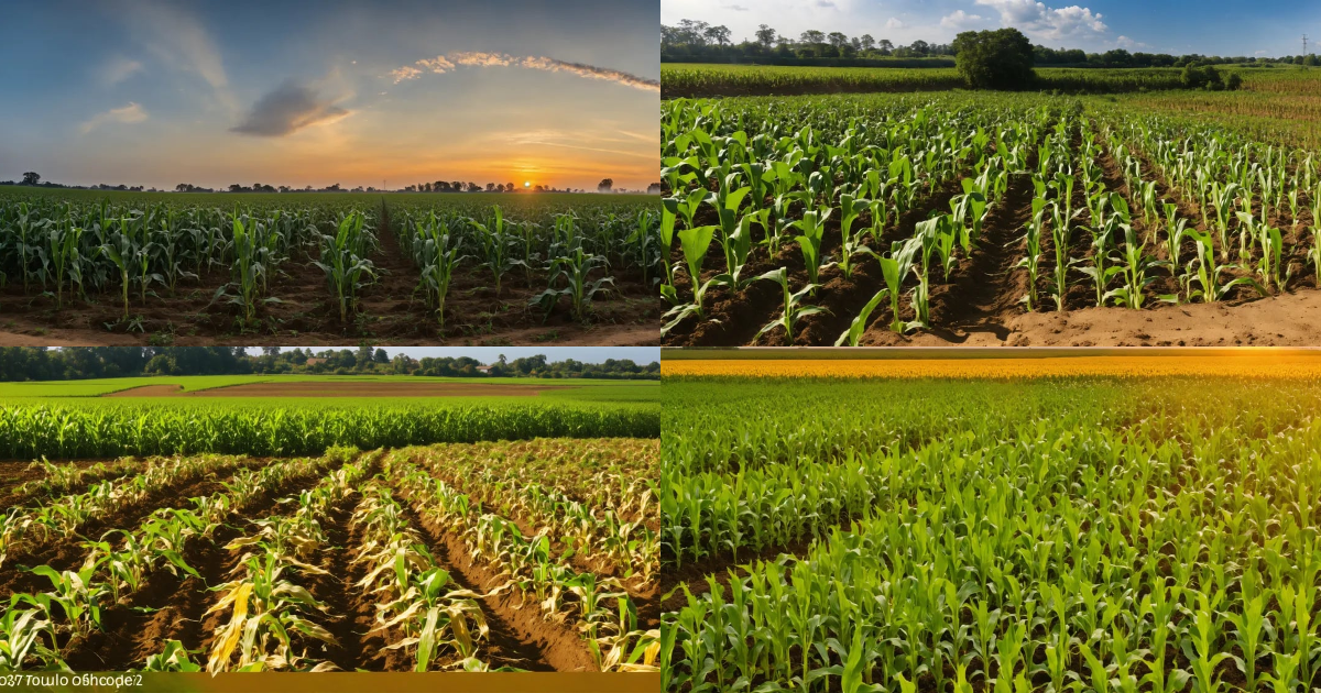 Lexica - Field of maize planted unevenly