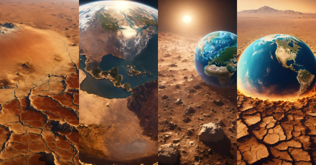 Lexica - Image of a dry Earth from space, environmental degradation ...