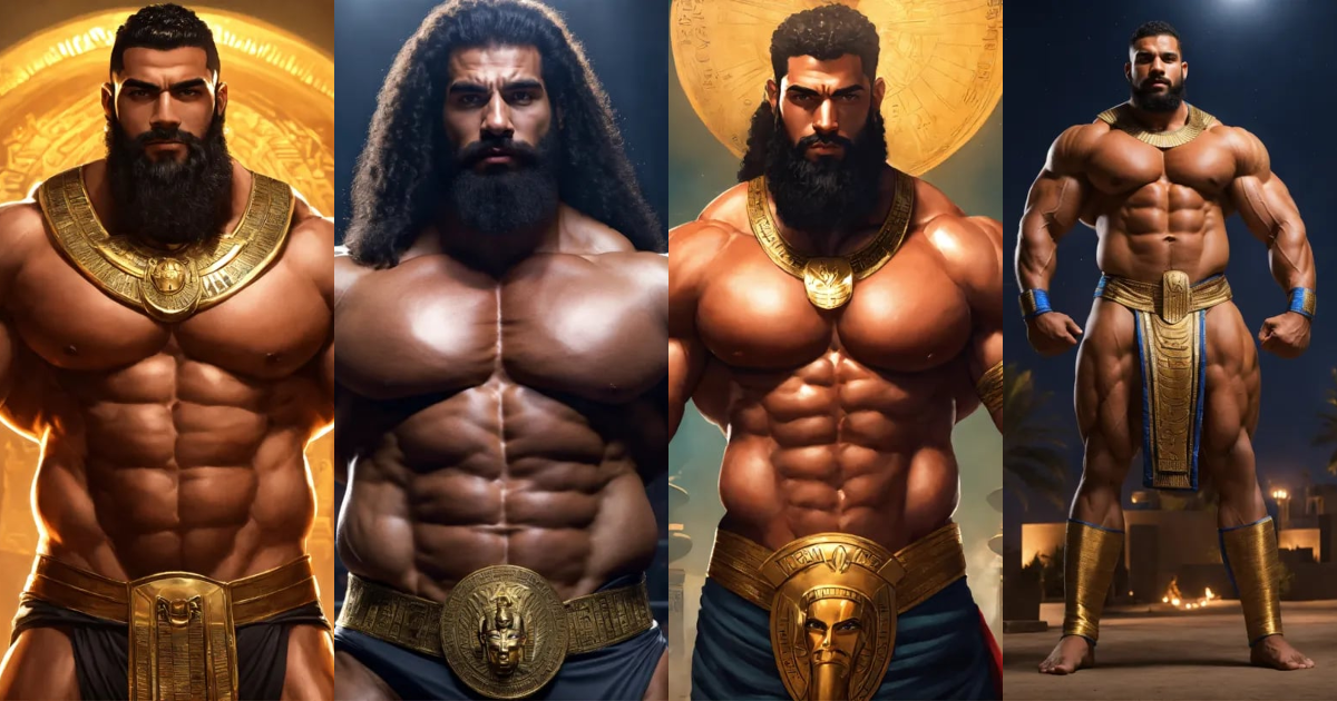 Lexica - 30-year-old hairy Egyptian god with big muscles, Egyptian ...